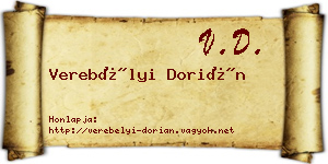 Verebélyi Dorián névjegykártya